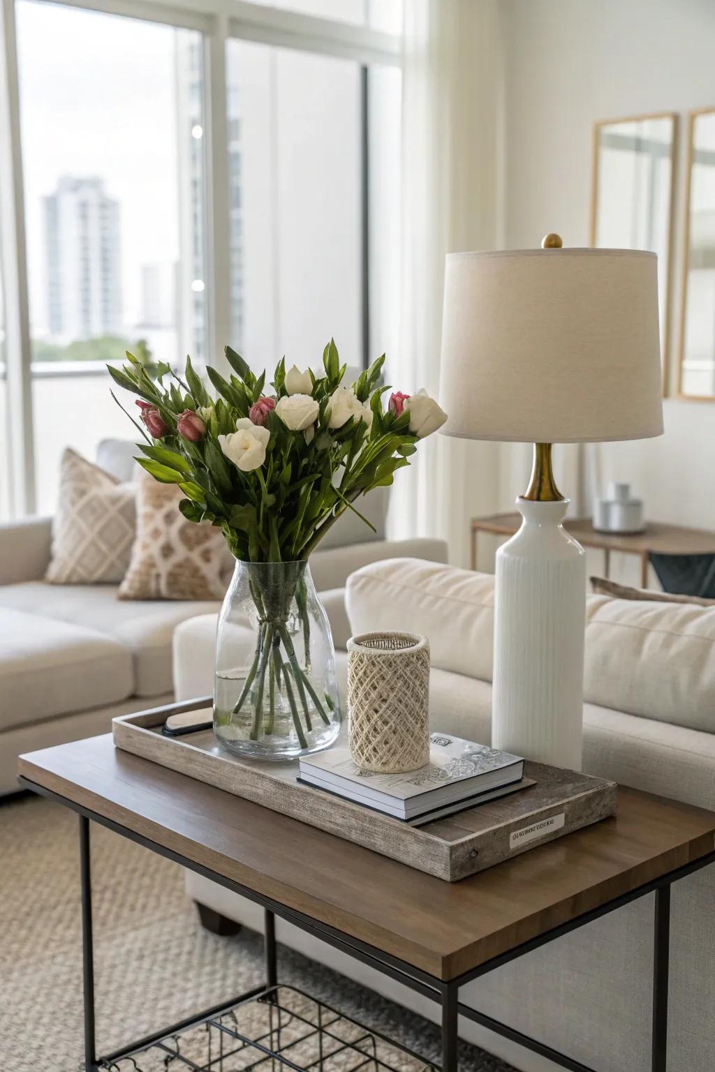 Minimalist decor achieves simplicity and chicness.