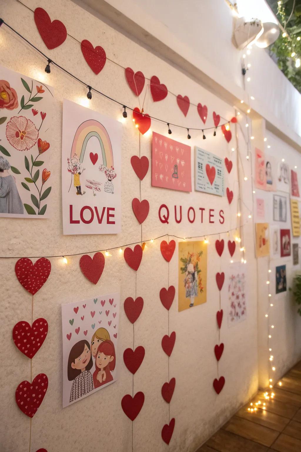 Love-inspired wall art gives a personal touch.
