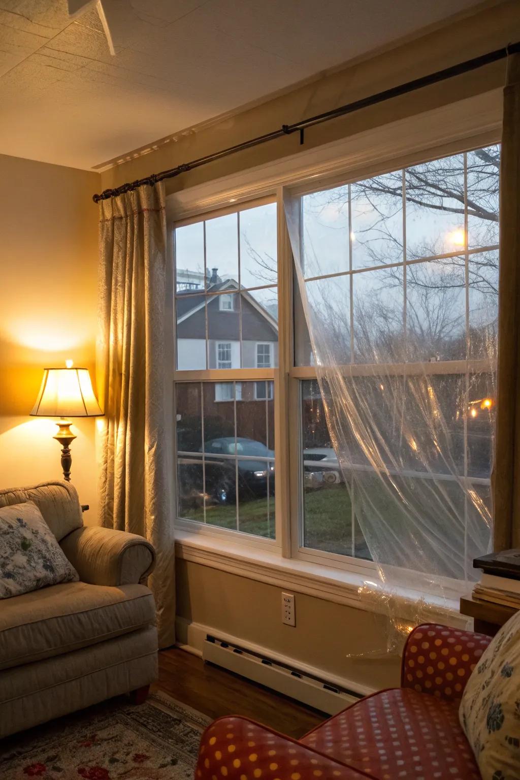 Plastic insulation delivers a fast, interim solution.