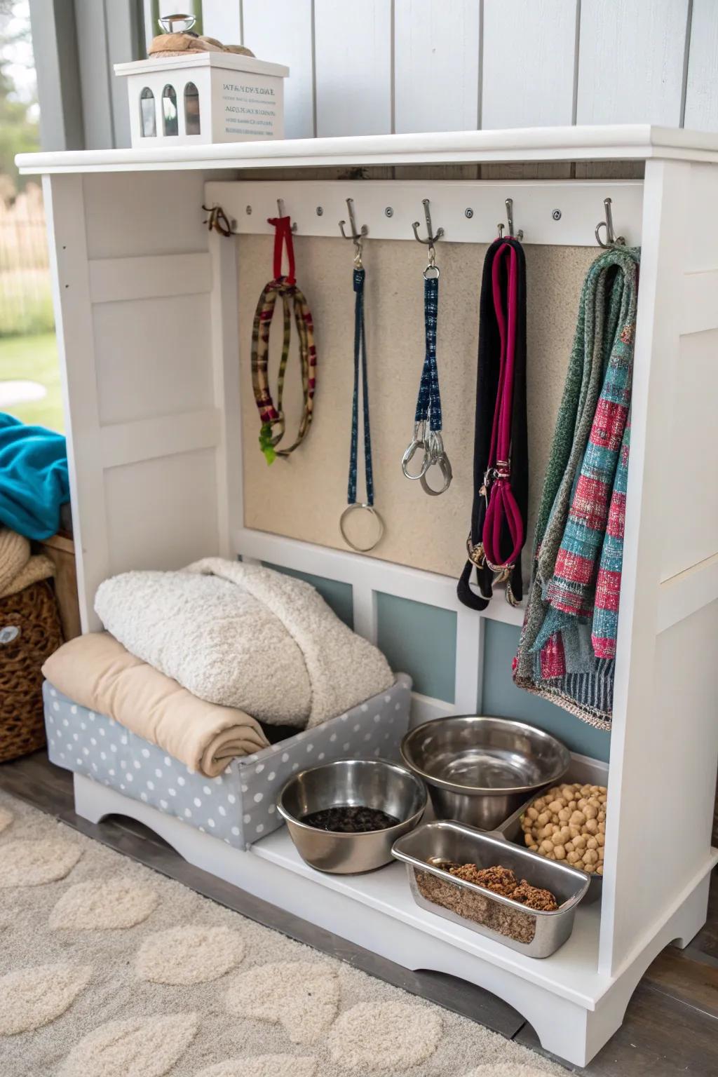 Craft a special location for your domestic animals through a cupboard top.
