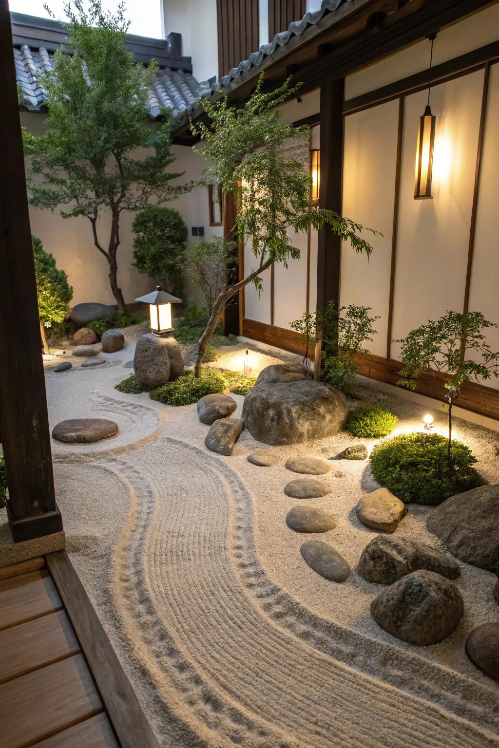 Any indoor space is made more tranquil with a zen garden.