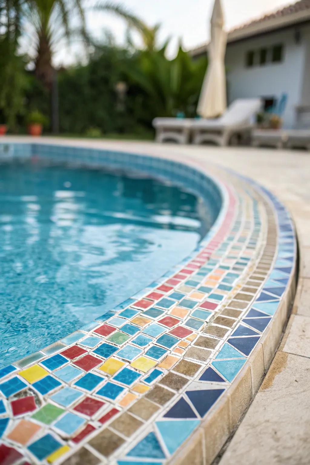 Mosaic tiles add a splash of color and personality.