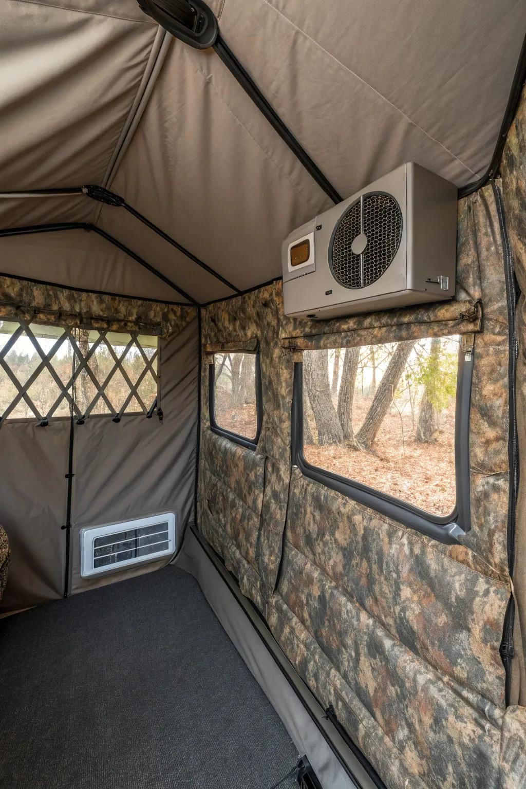 Ventilation systems help maintain fresh air and prevent moisture build-up.