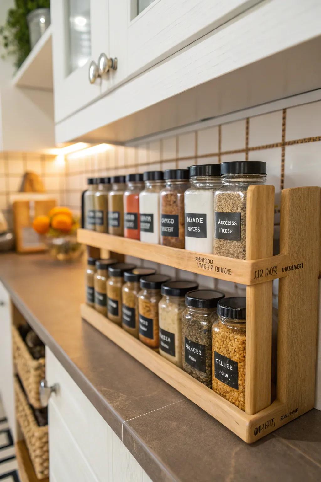 A fashionable flavoring stand solution.