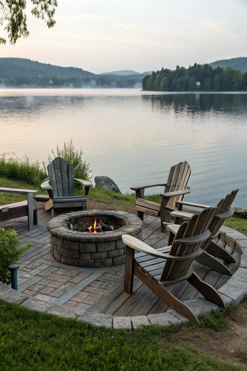 A circle seating encourages a welcoming and social atmosphere.