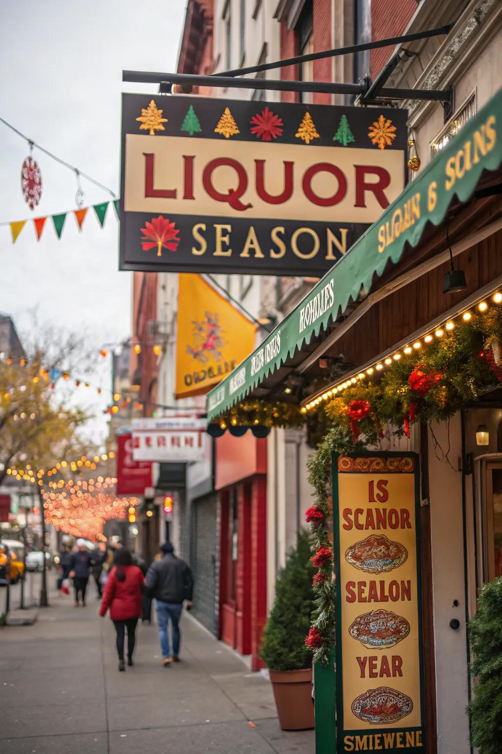 Seasonal themes bring a festive spirit to your signage.