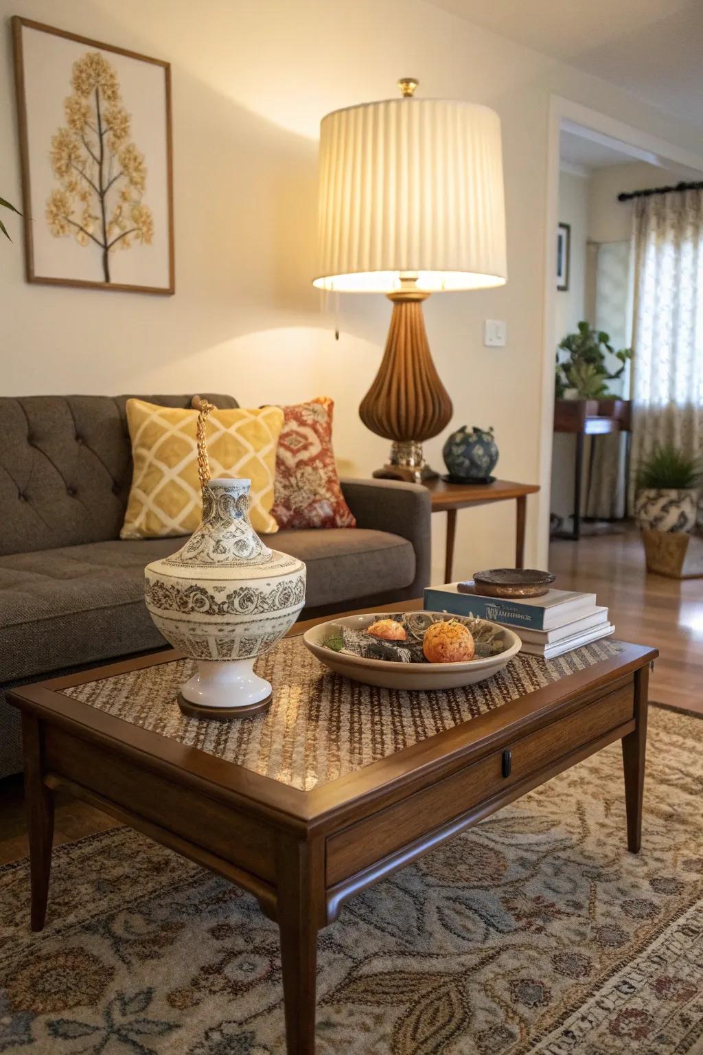 Classic finds can infuse character and charm into your living area setting.