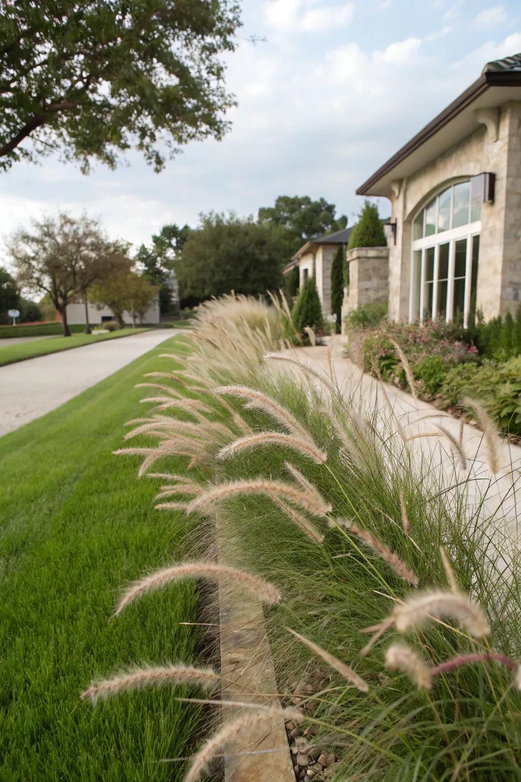 Ornamental grasses bring grace and minimal maintenance.