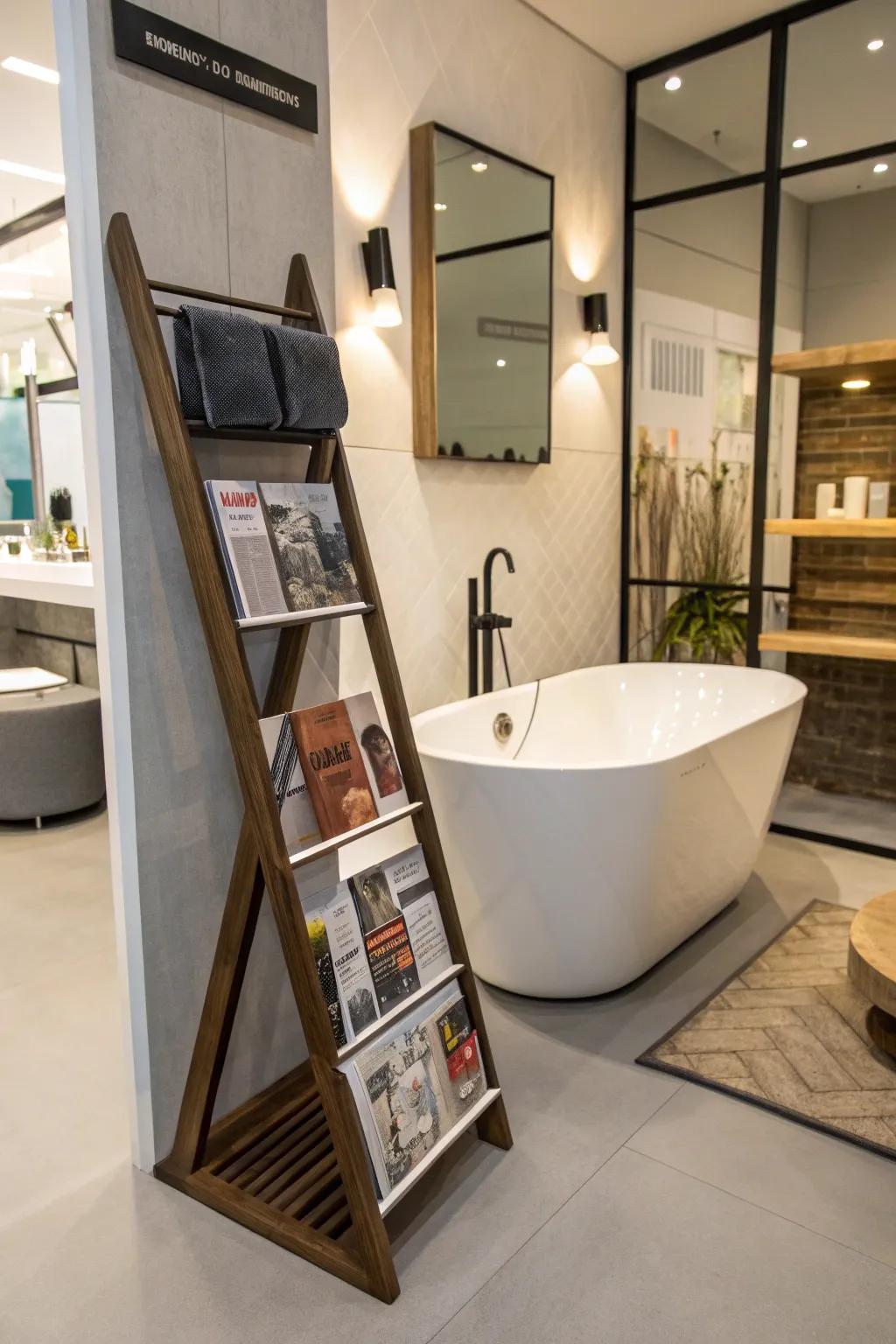 Artistic racks create a bold statement.