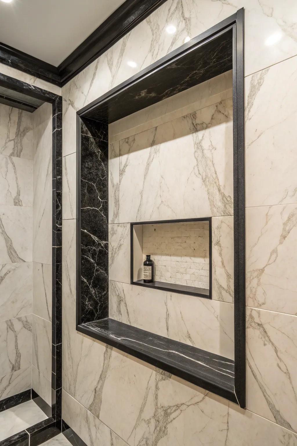 Differentiating edges frame the alcove, enhancing its presence.