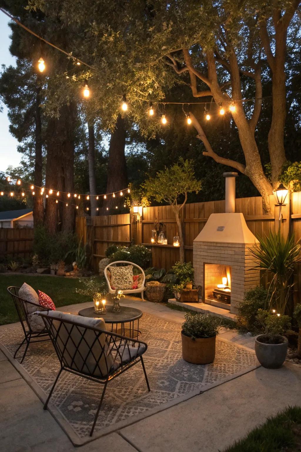 Outdoor lighting transforms spaces into enchanting retreats.