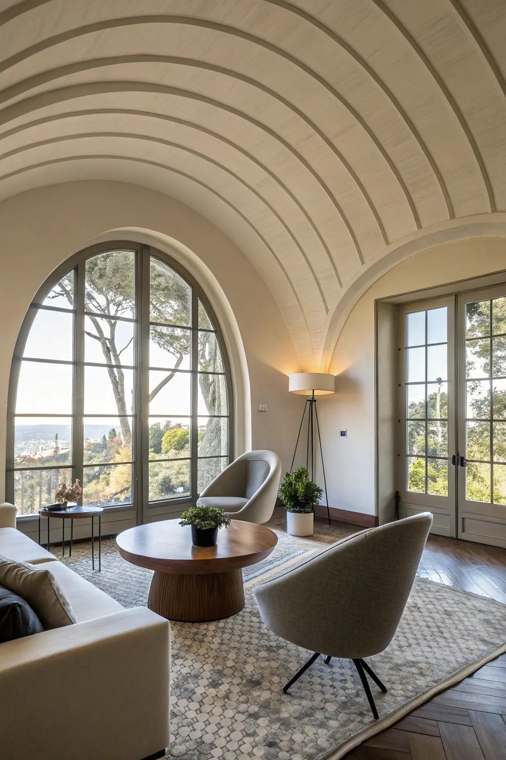 Curved layouts craft eye-catching architectural features.