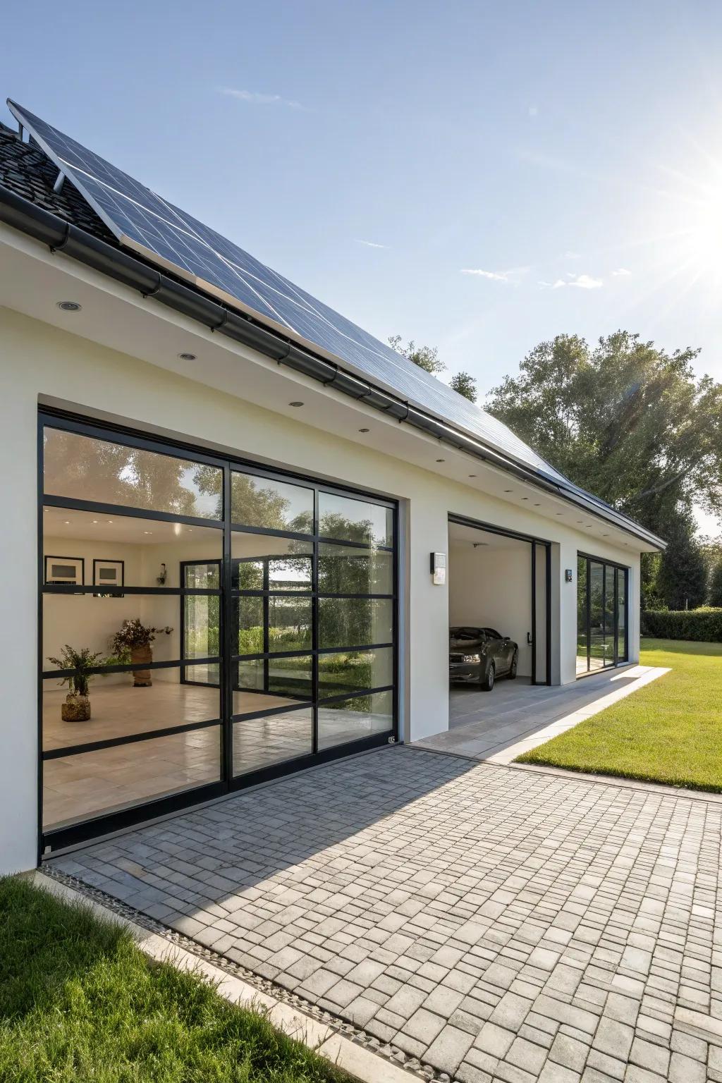 Go green with eco-conscious features in your updated garage.