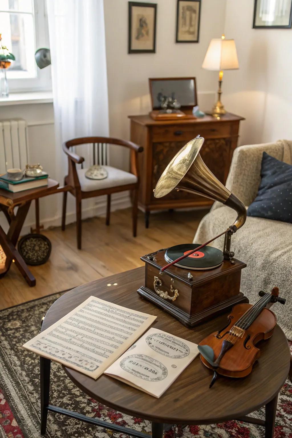 Musical aspects provide both decor and conversation starters.