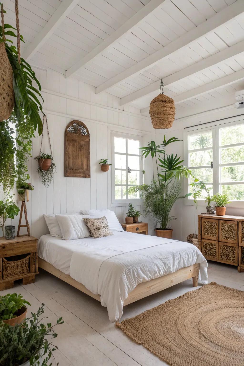 Organic components introduce warmth and tranquility.