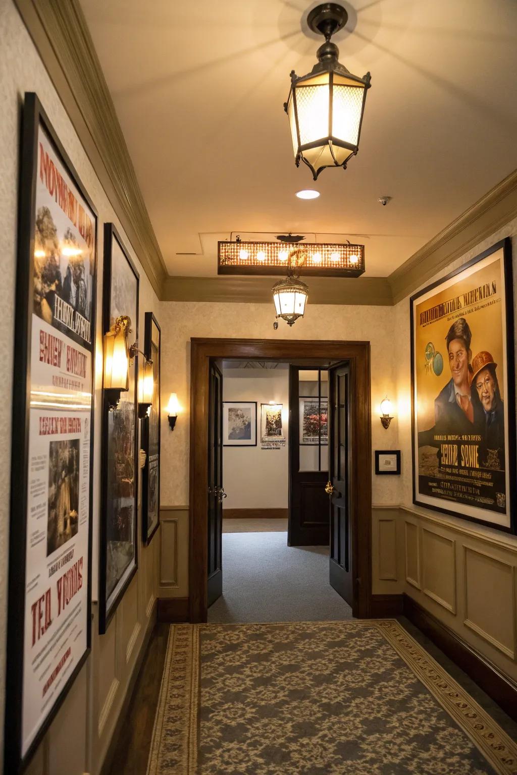 An impressive entrance can greatly improve the whole movie room experience.