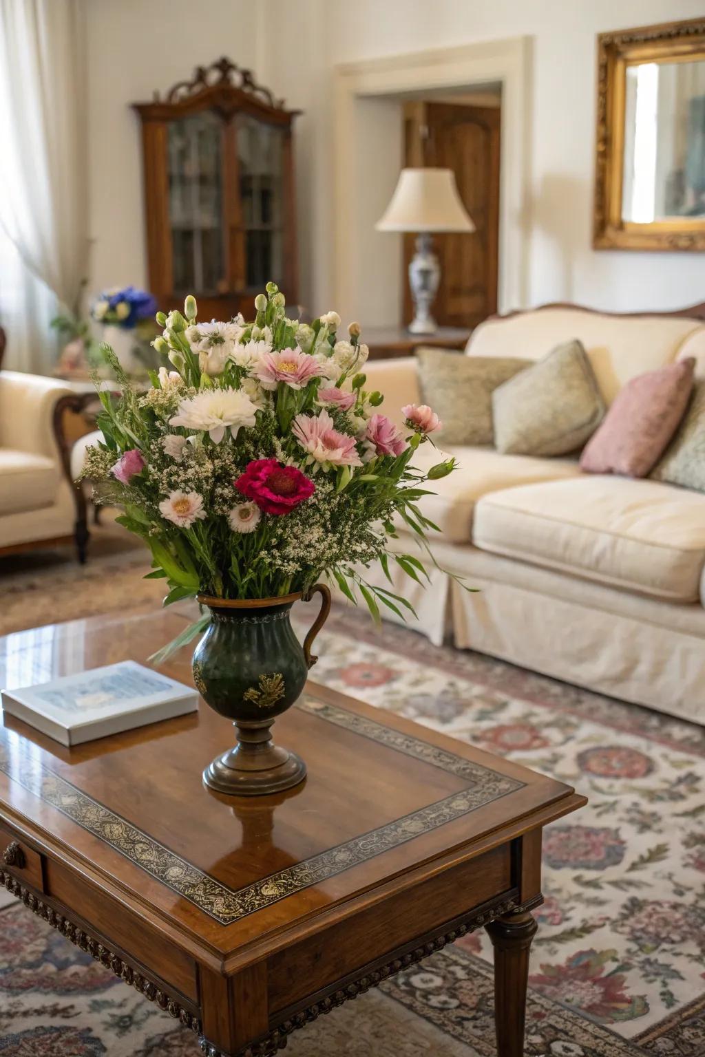 Florals and botanicals breathe life into vintage spaces.