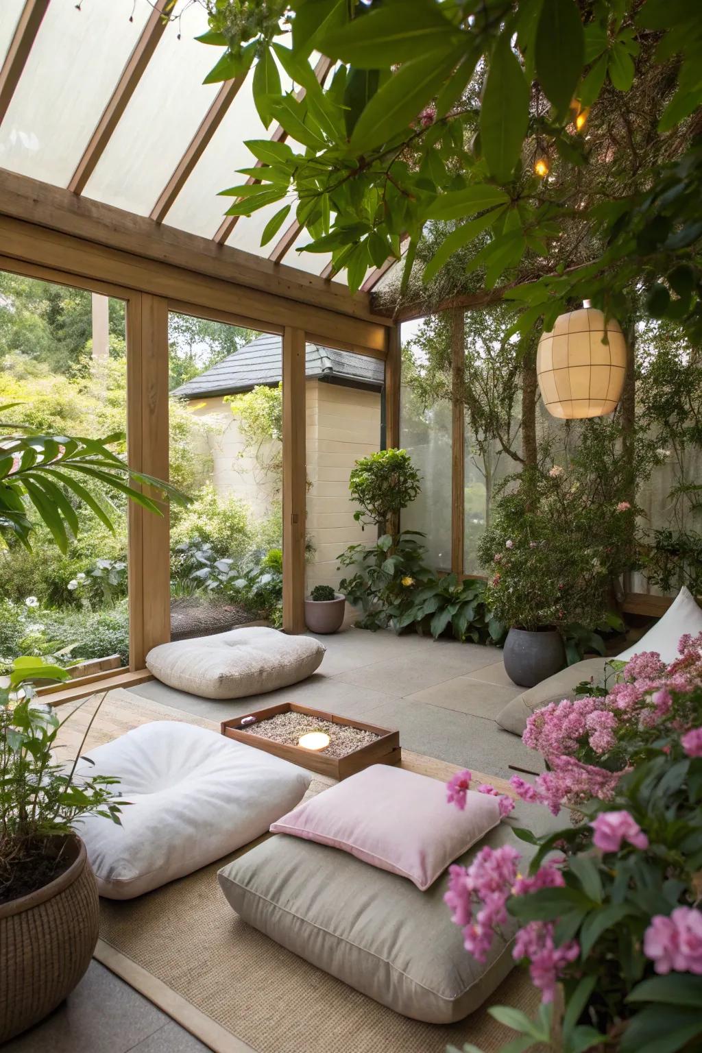 A tranquil meditation area ideal for relaxation.