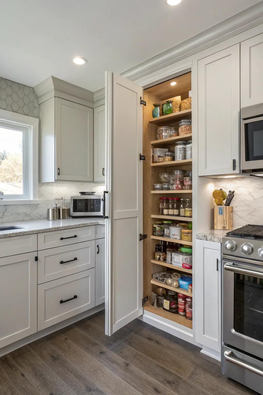 Nook portals maximize space in compact kitchens.