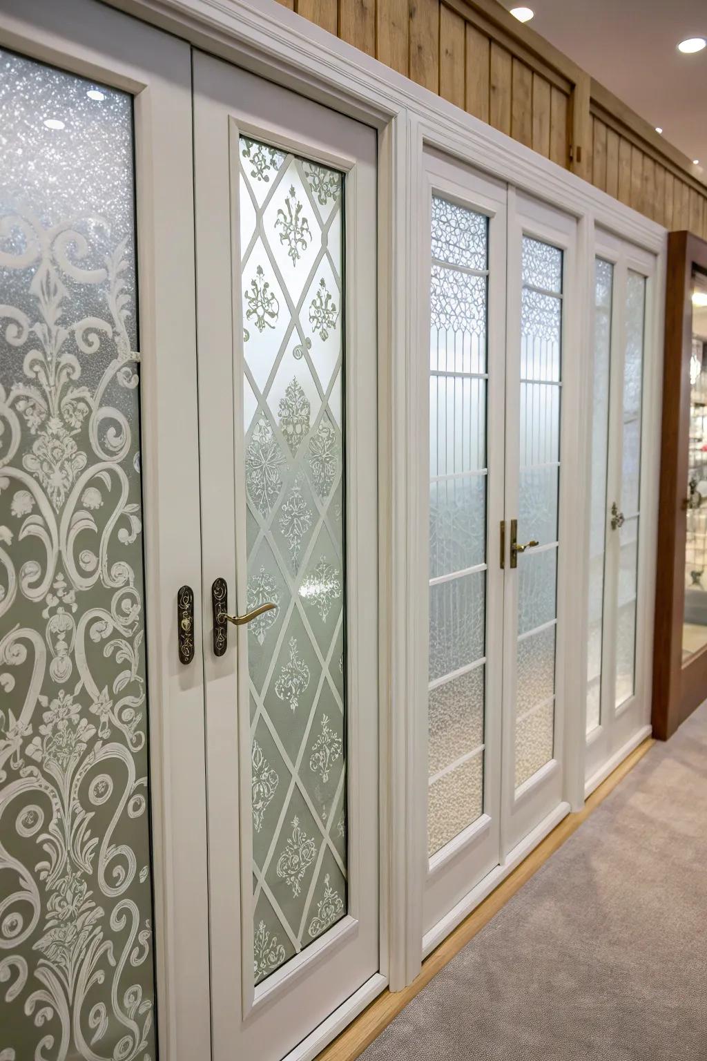 Pane finishes offer both style and privacy for your patio panes.