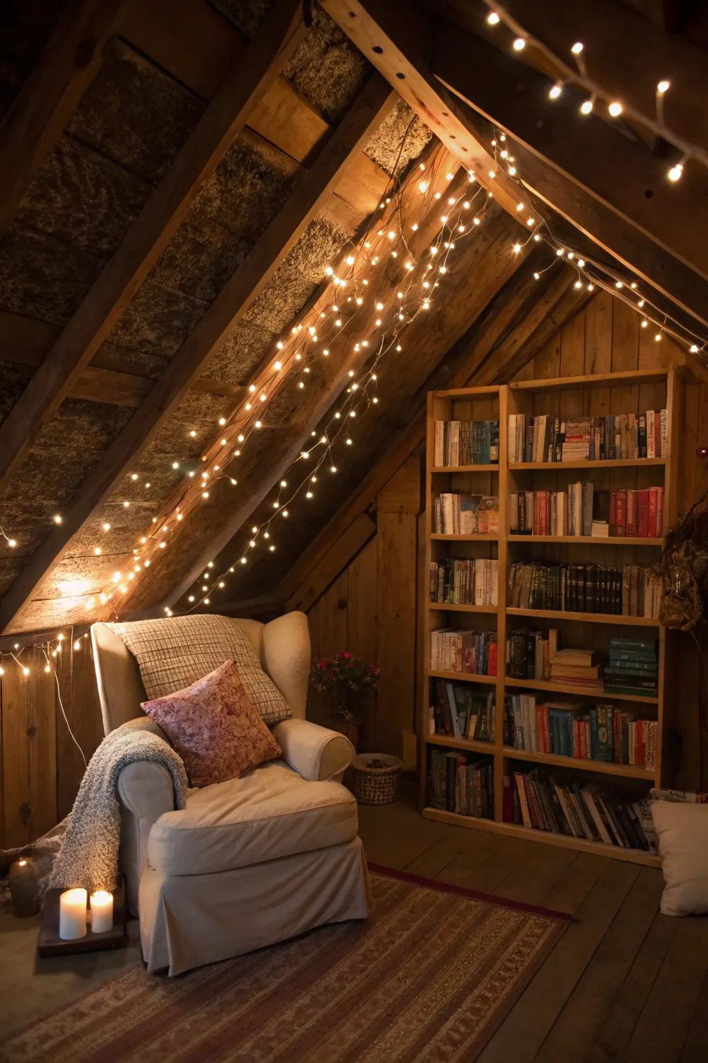 Create a magical space with fun fairy lights.