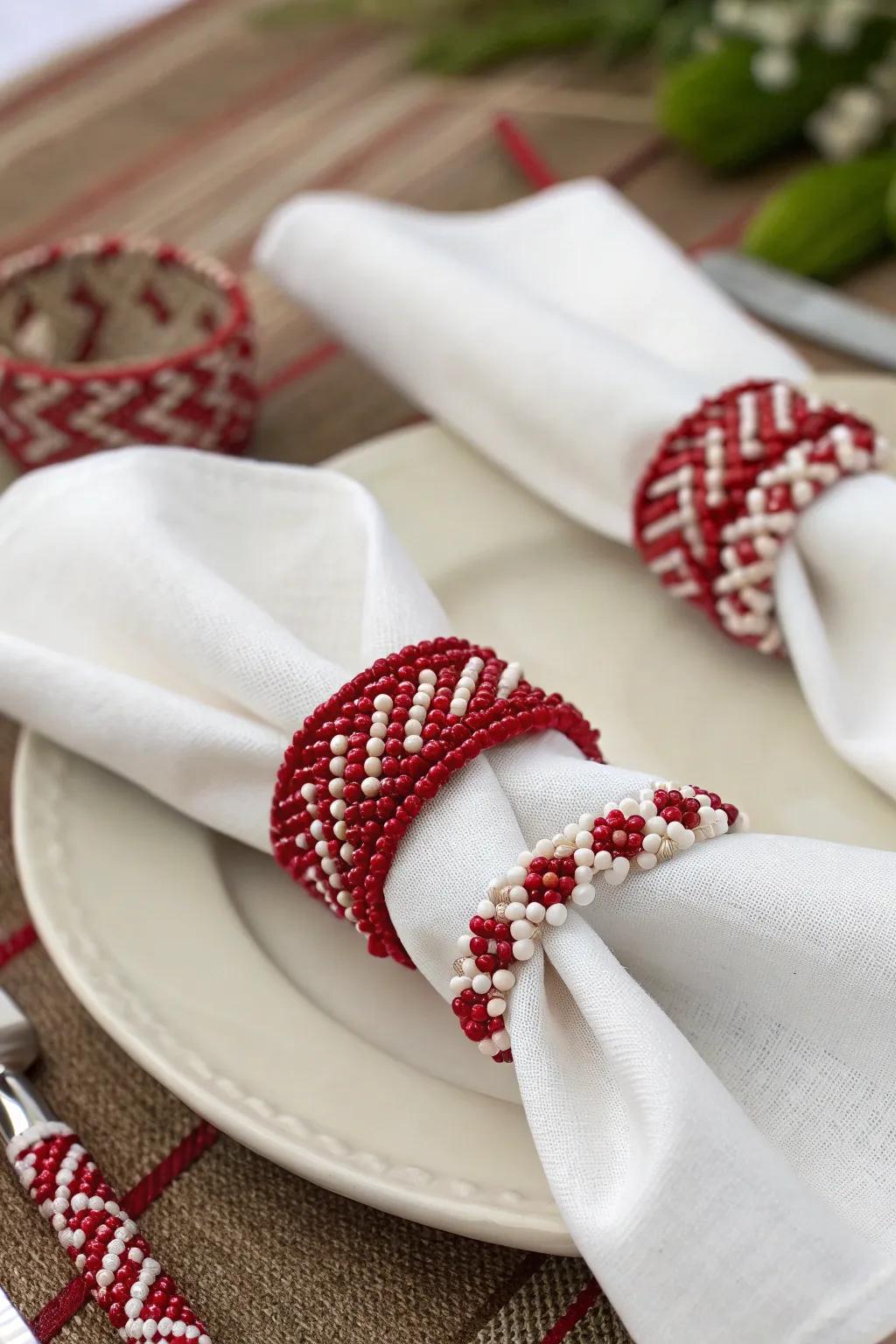 Impress your visitors with stylish beaded napkin rings.