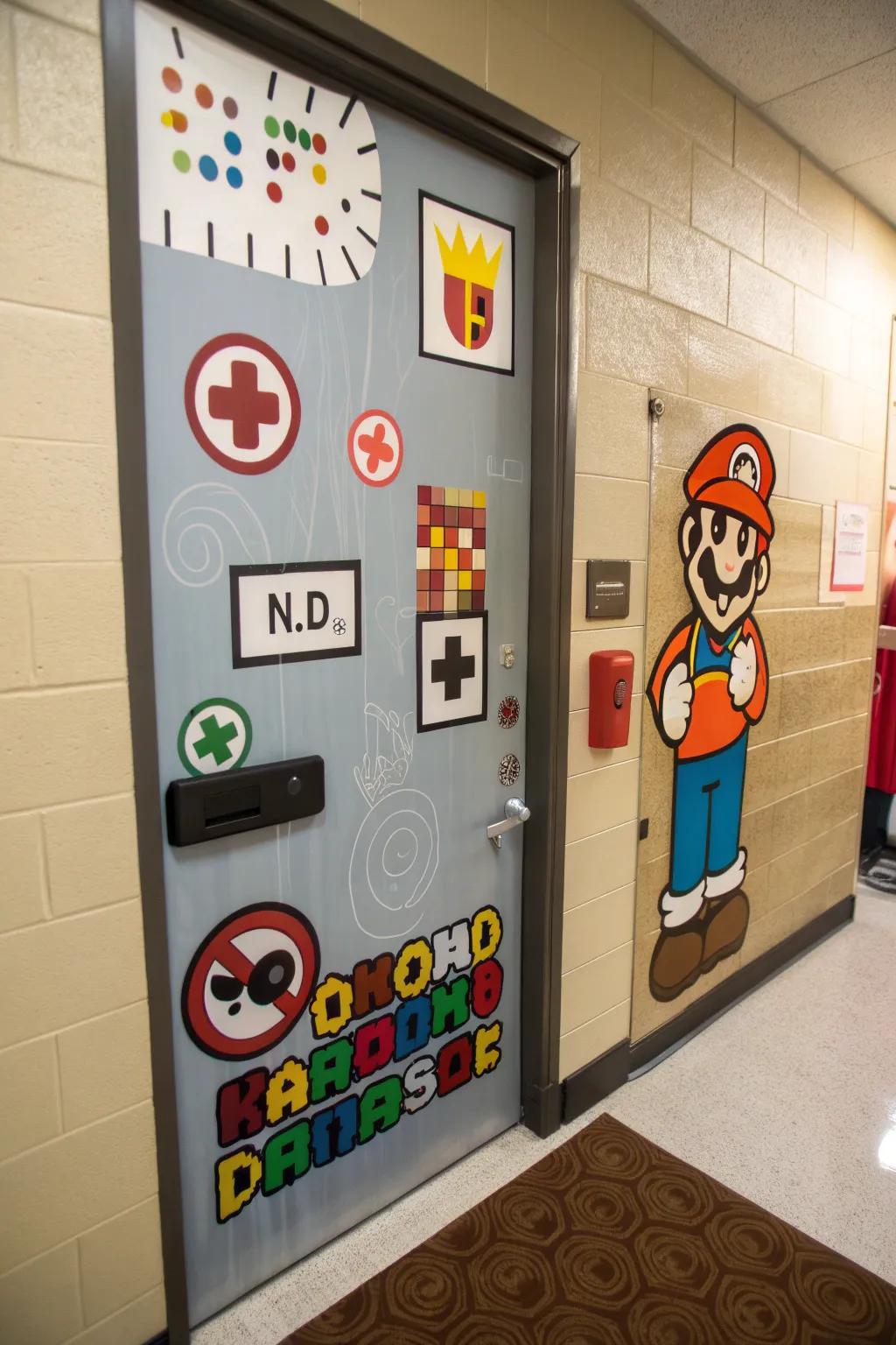 Advance upward your entryway decorating game with an immersive digital entertainment theme.