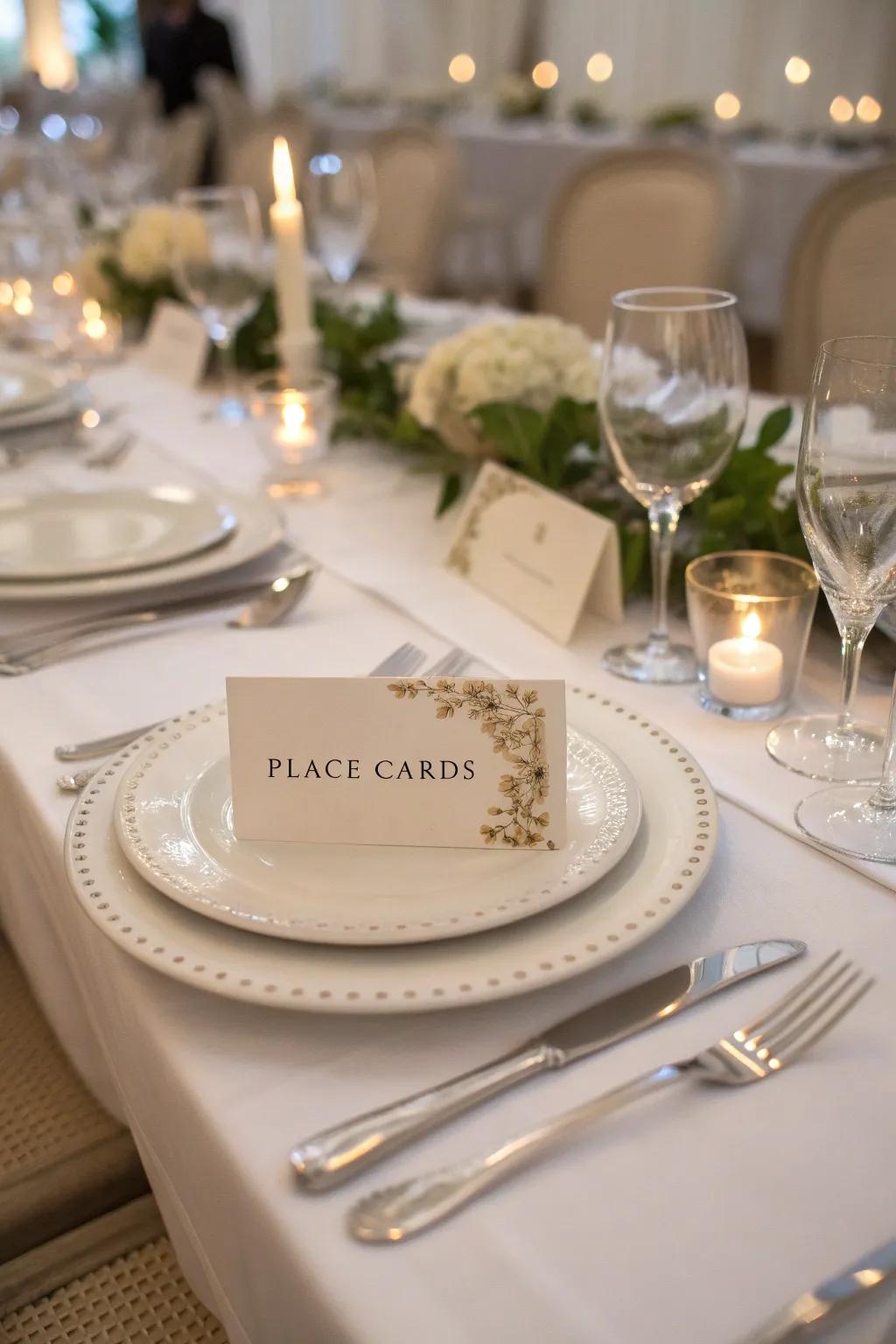 A personalized touch with sophisticated spot tags.