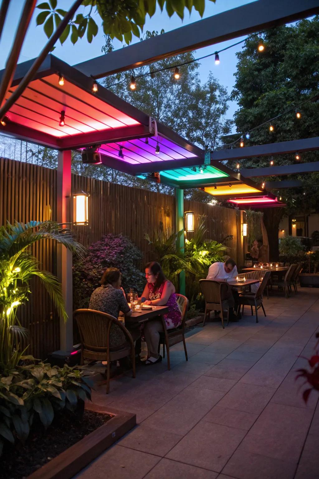 Hue-altering LEDs deliver a playful and adaptable illumination option.