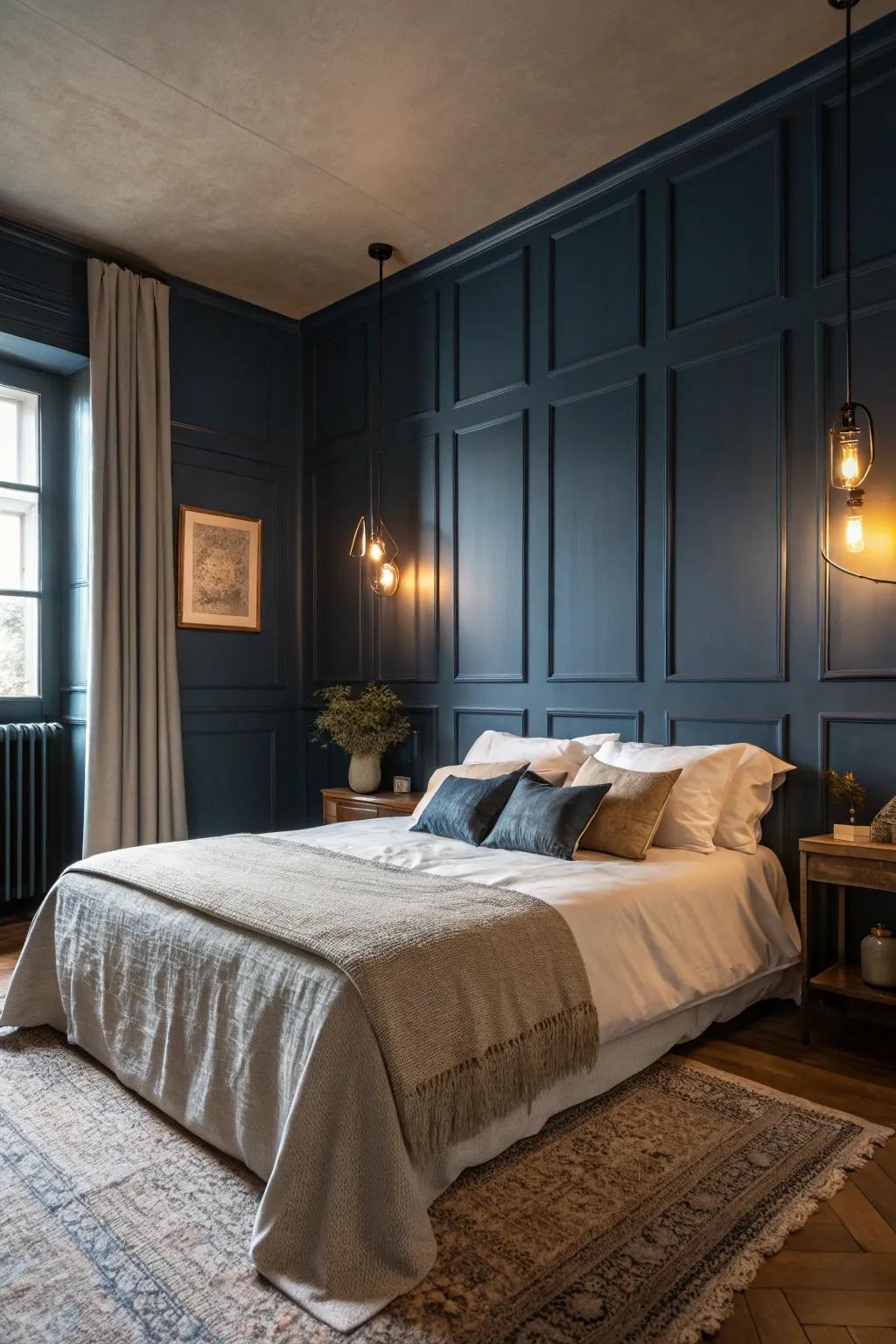 Serious colors add depth and beauty to any romantic space.