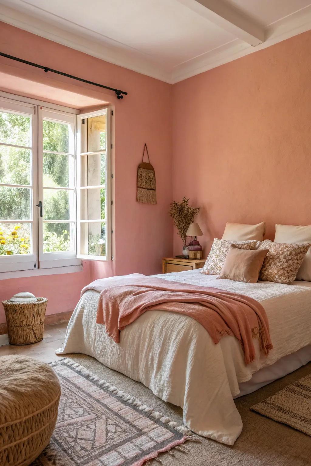 Apricot pinks deliver a warm and soothing effect.