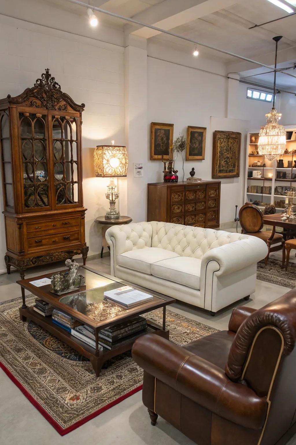 A chic fusion of contemporary and timeless decor.