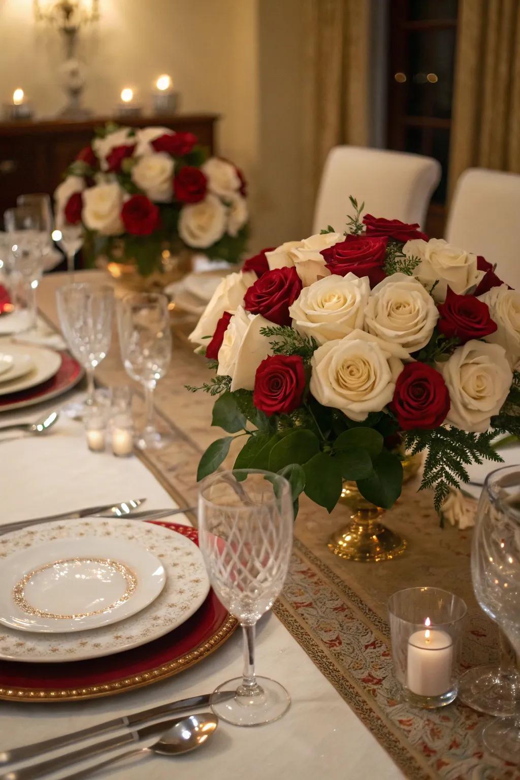 Conventional refinement featuring formal symmetrical flower knots.