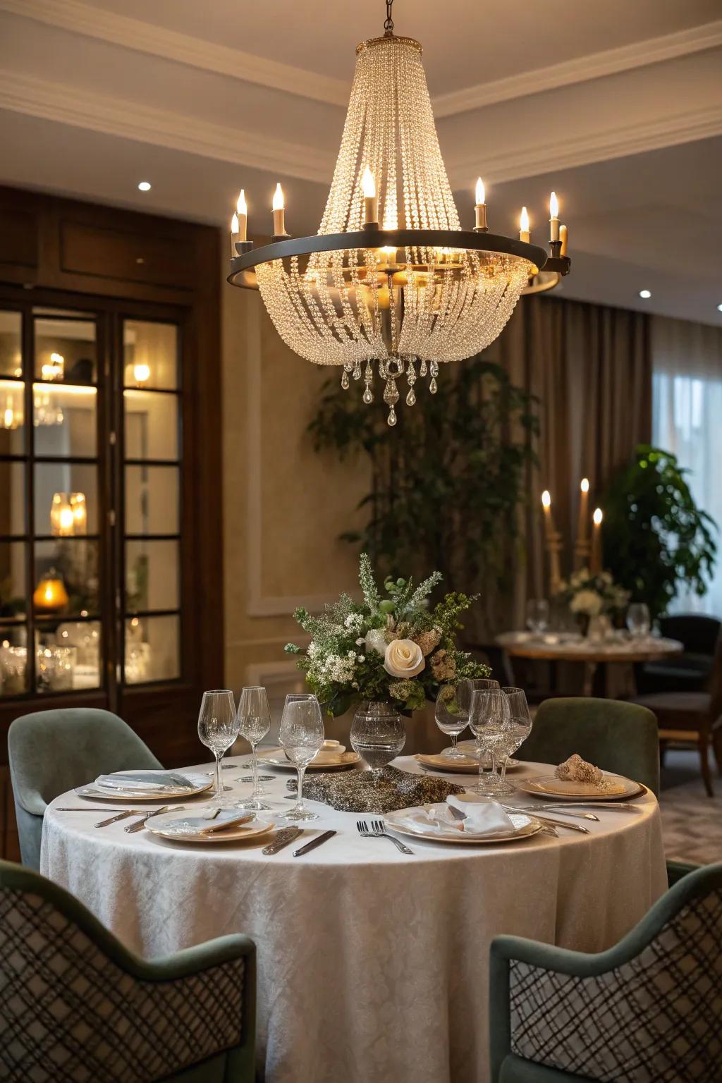 Illumination establishes the mood and enhances decor.