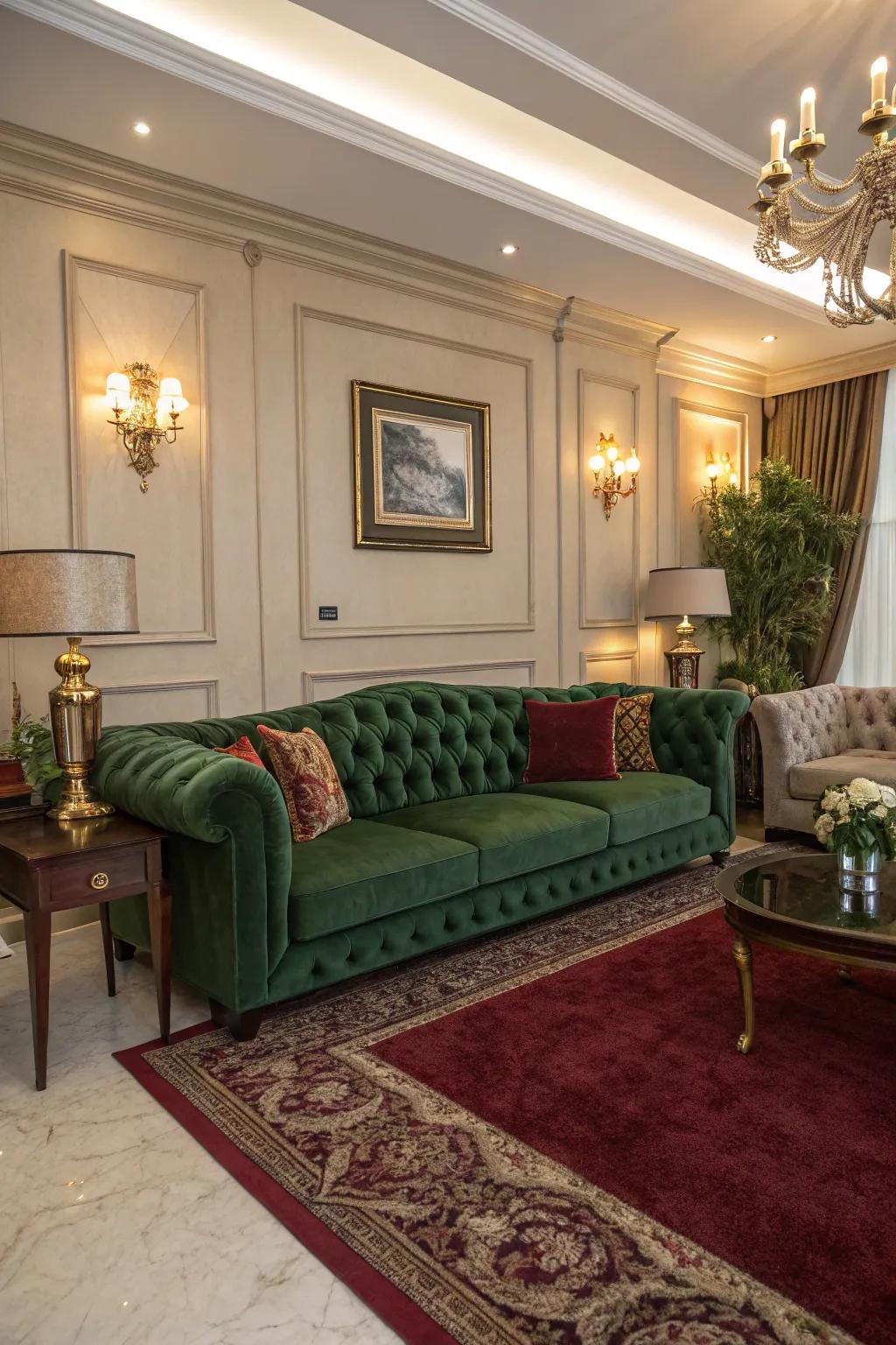 Wine hues introduce a touch of luxury and sophistication.