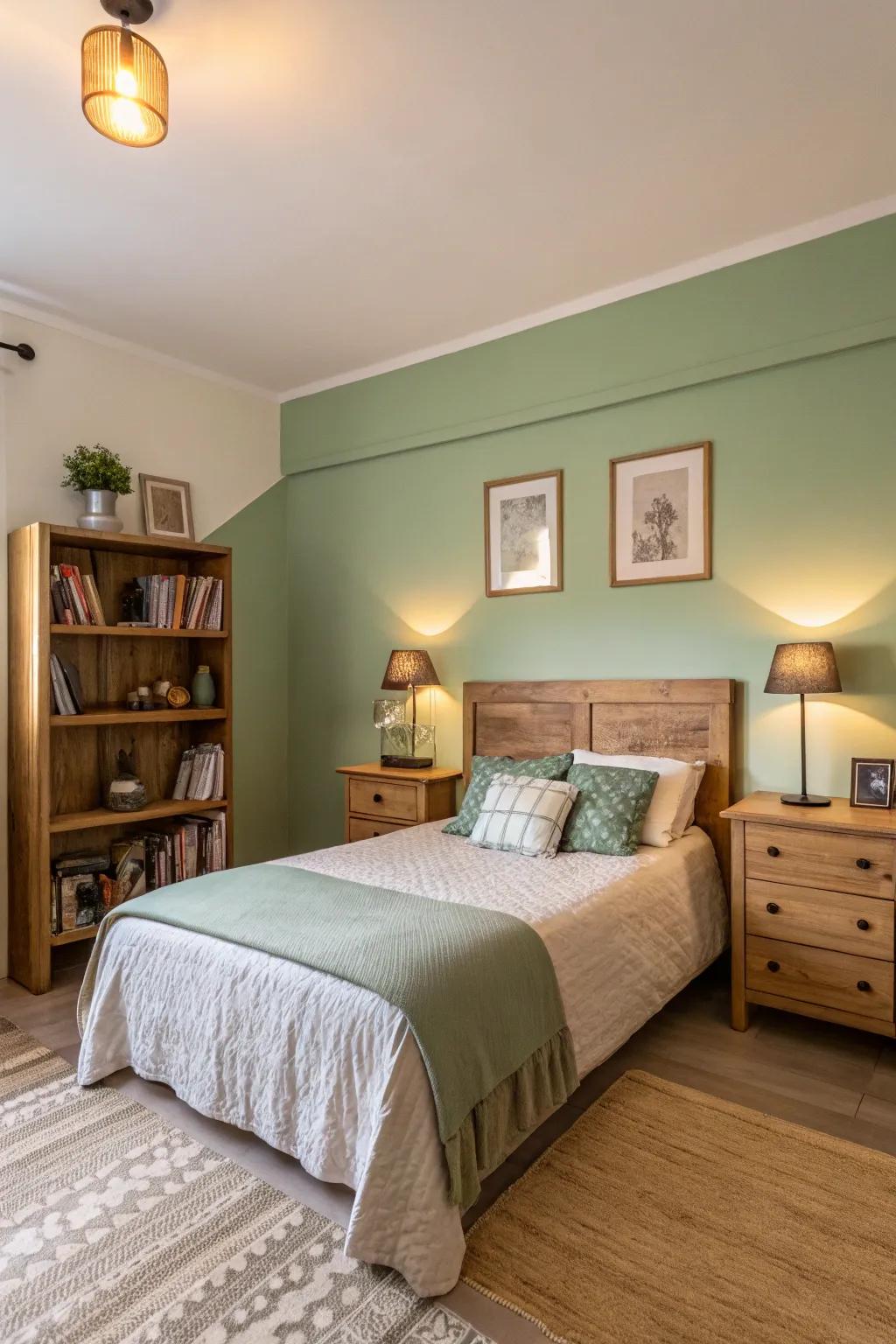 With a two-tone wall, discover visual appeal.