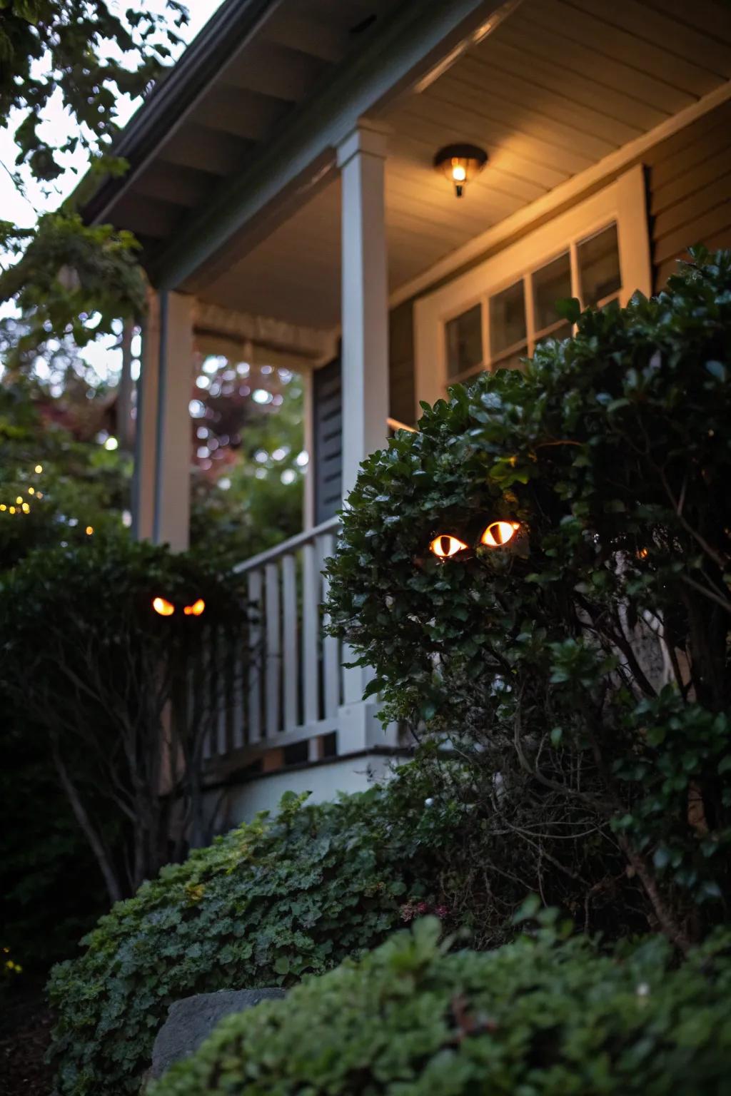 Drifting eyes in the shadows keep the spook factor elevated.