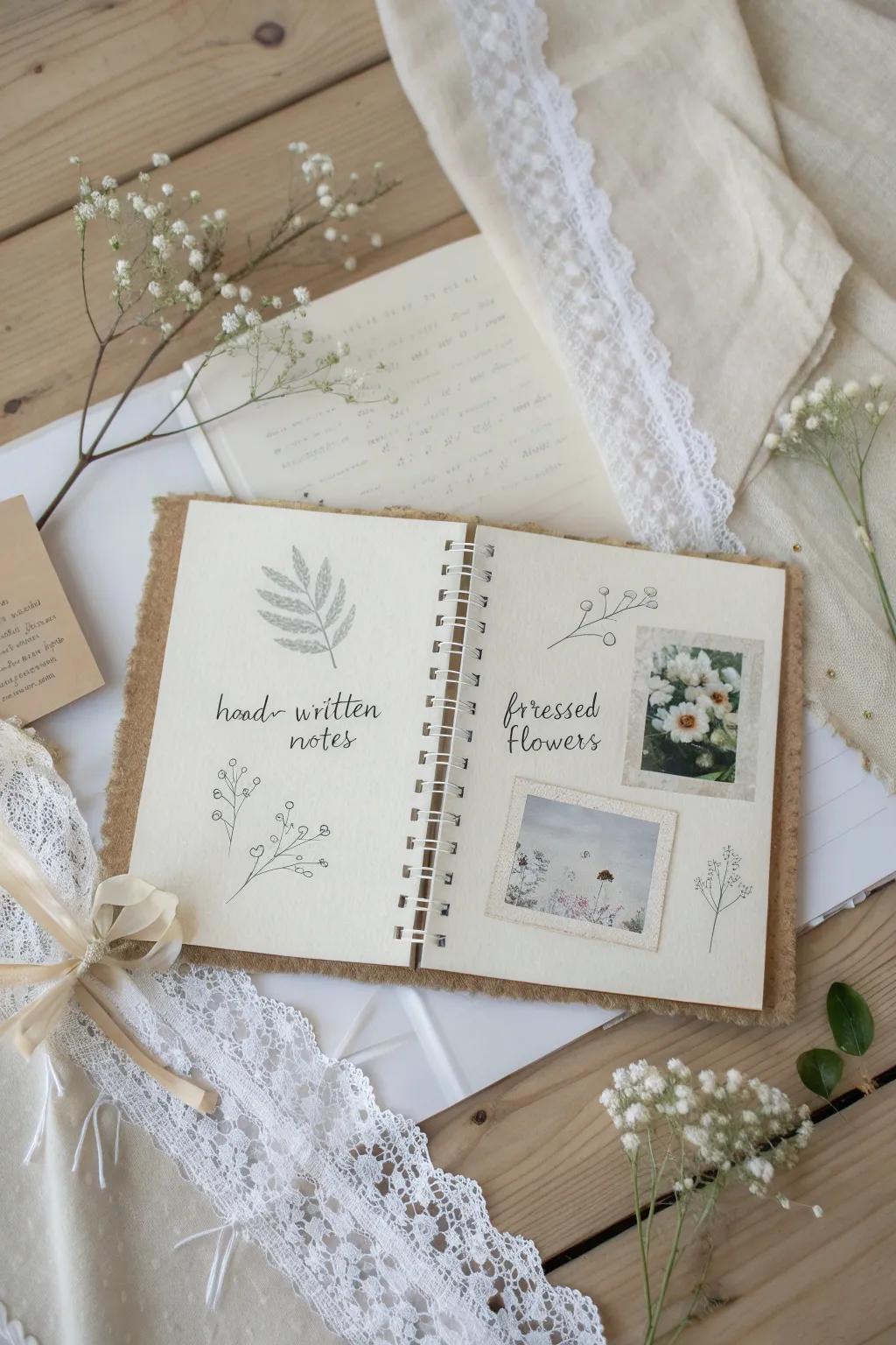 Embrace refinement through a monochromatic scrapbook that permits your memories to radiate.