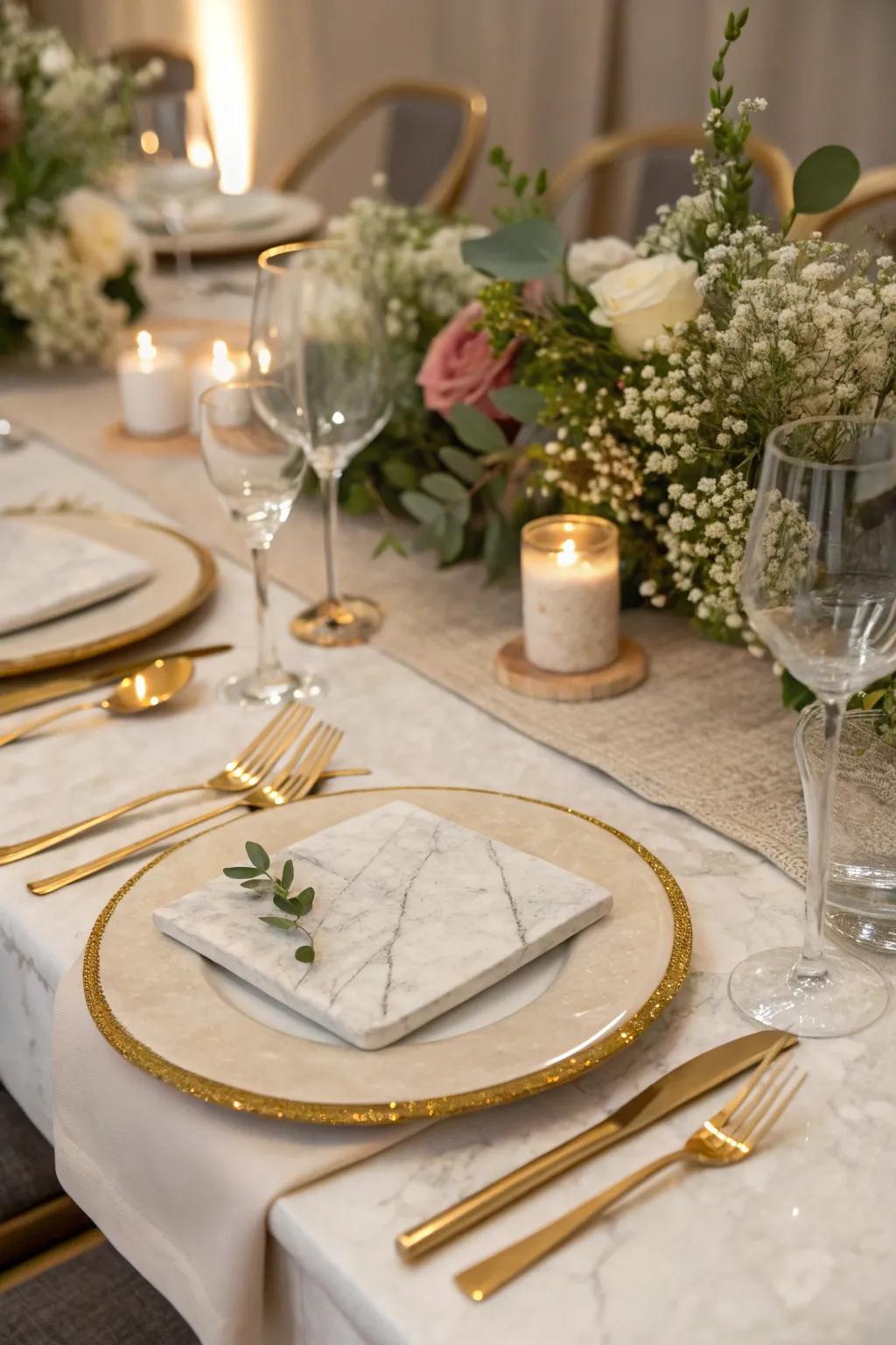 Natural stone accents add sophistication and style.