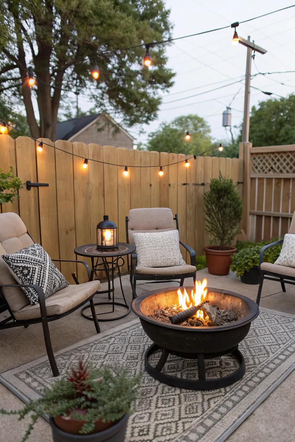Movable fire pits offer versatility and adaptability in outdoor spaces.