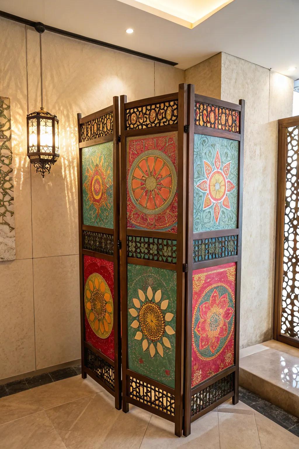 Folding screens add elegance and function.