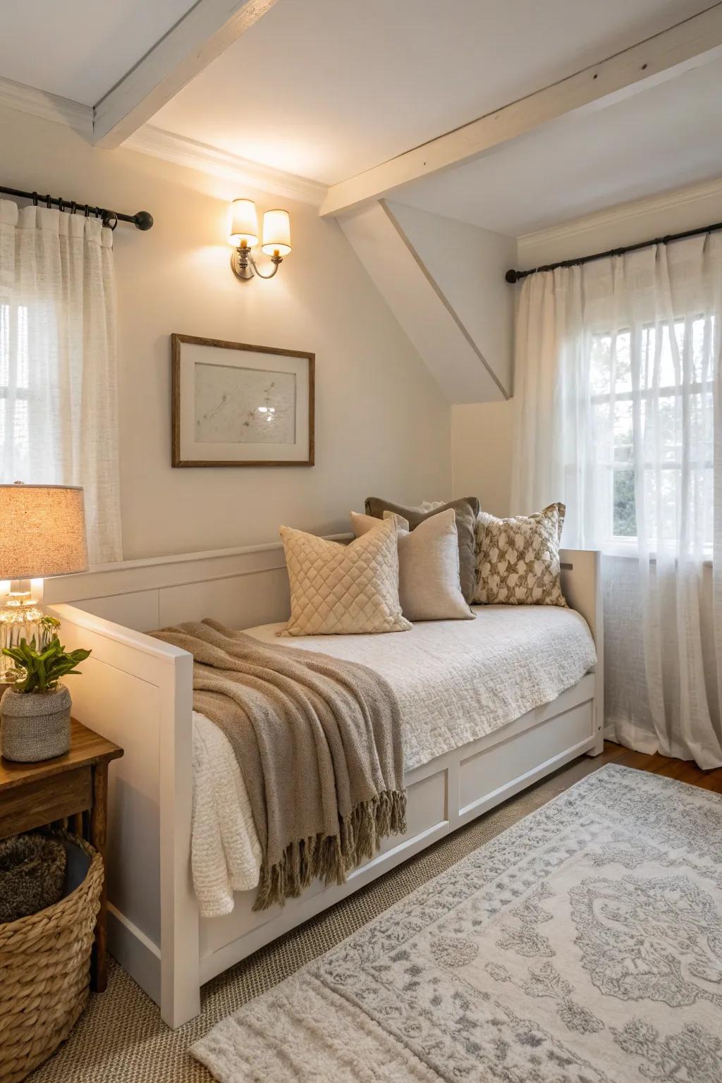 Lounge beds offer versatility in compact spaces.