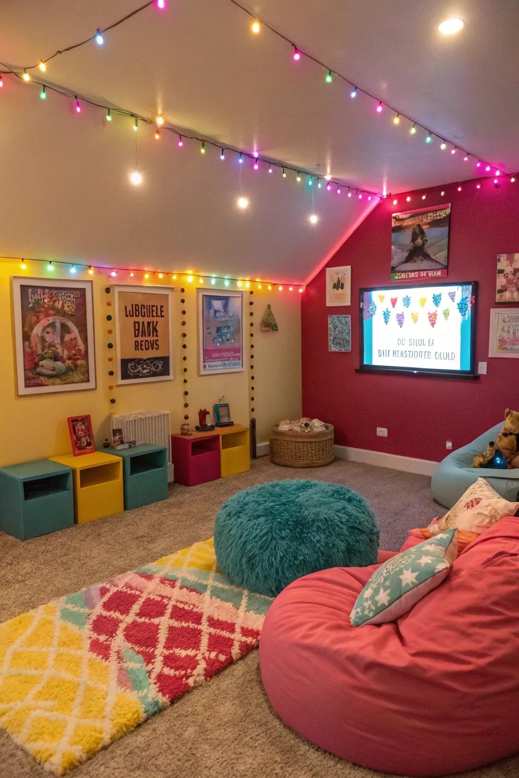 A vibrant and entertaining movie space for youngsters.