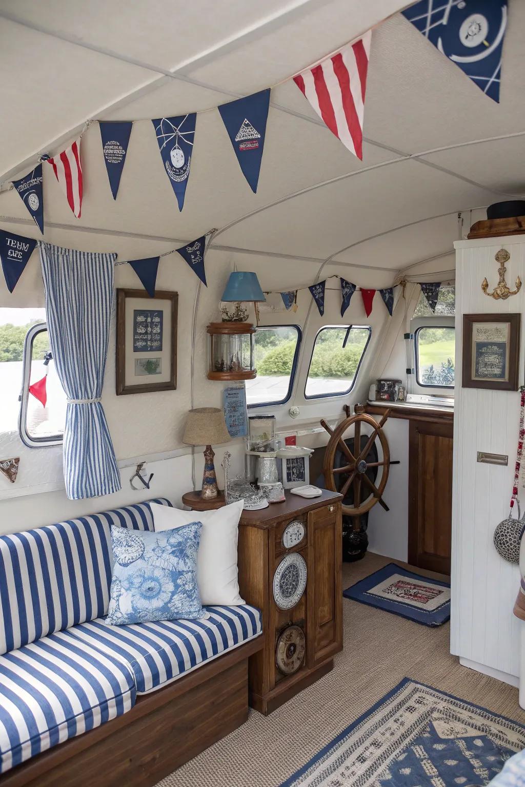 A themed decor can weave a cohesive and stylish narrative throughout your RV.