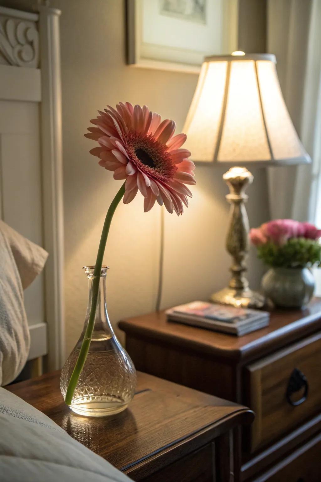 A single flower can make a powerful statement in any room.
