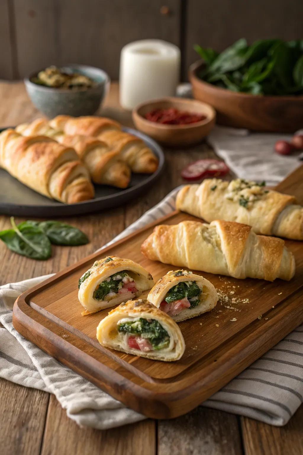 Savory pastry spirals that are easy and delicious.