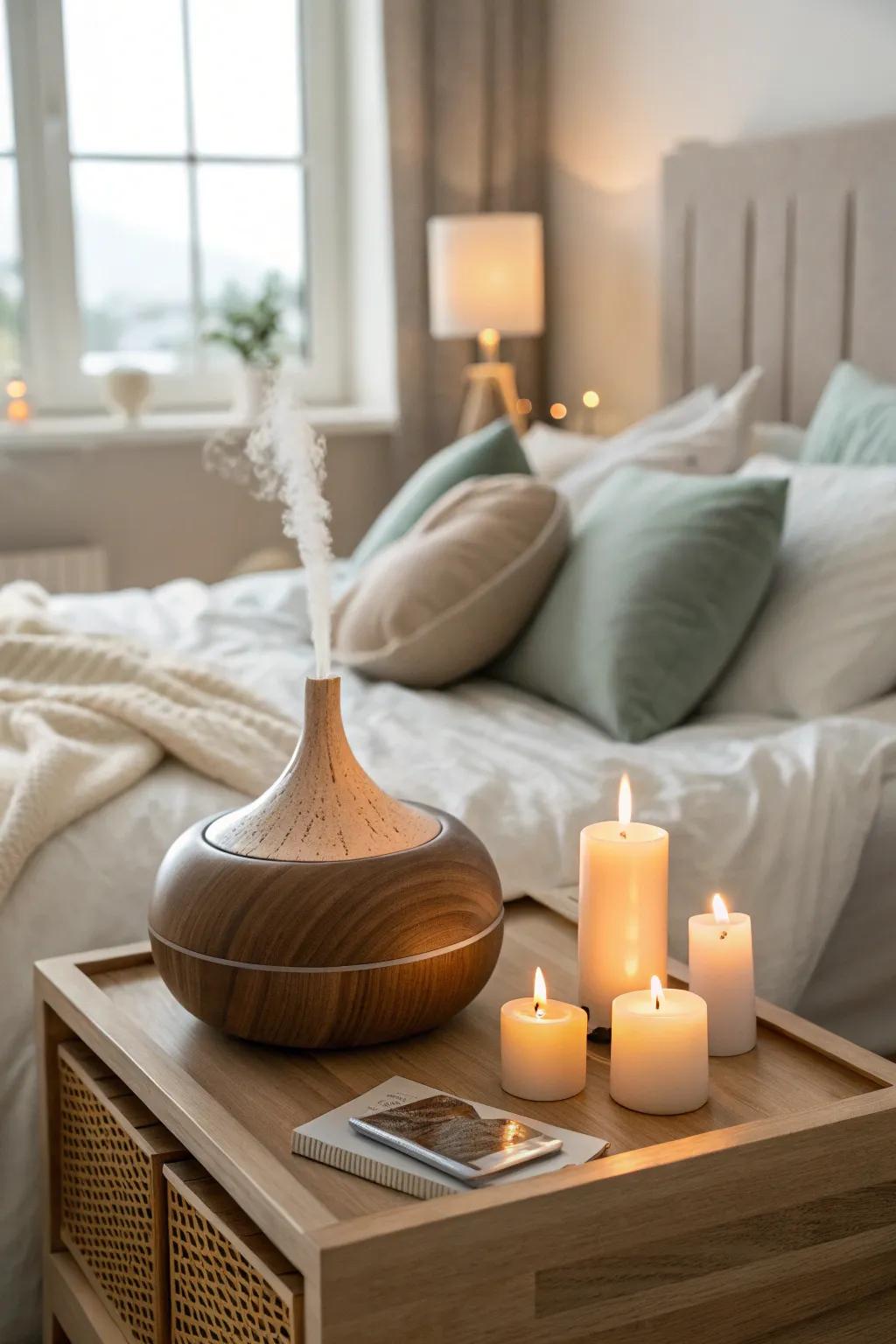 Aromatherapy infuses your space with soothing and calming scents.