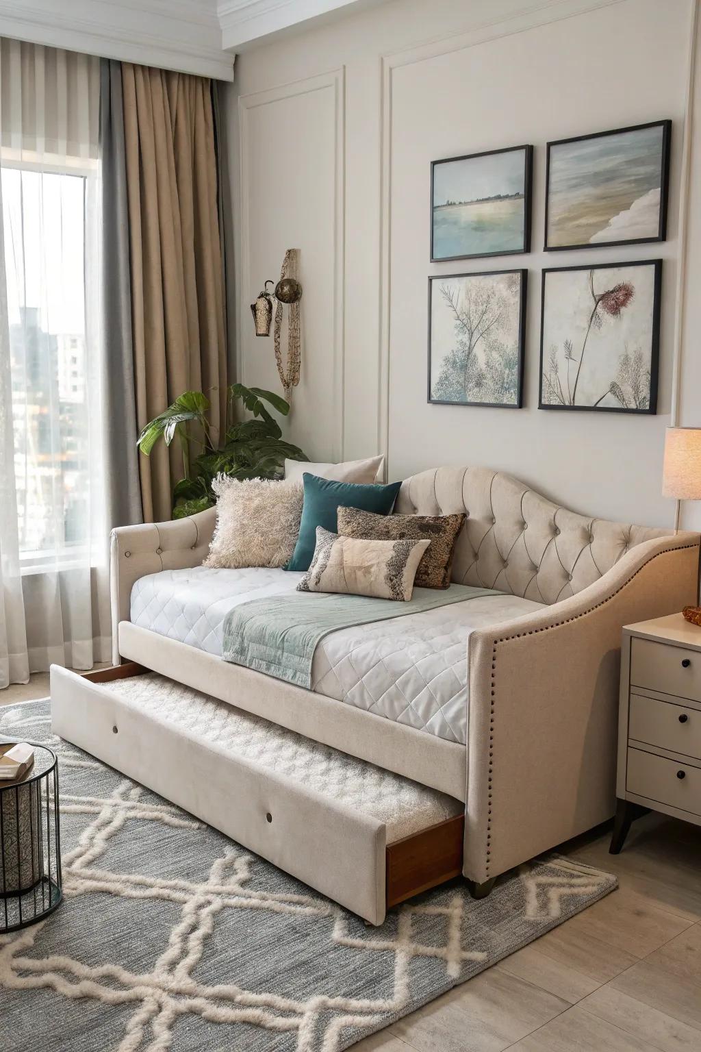 Daybed providing dual use