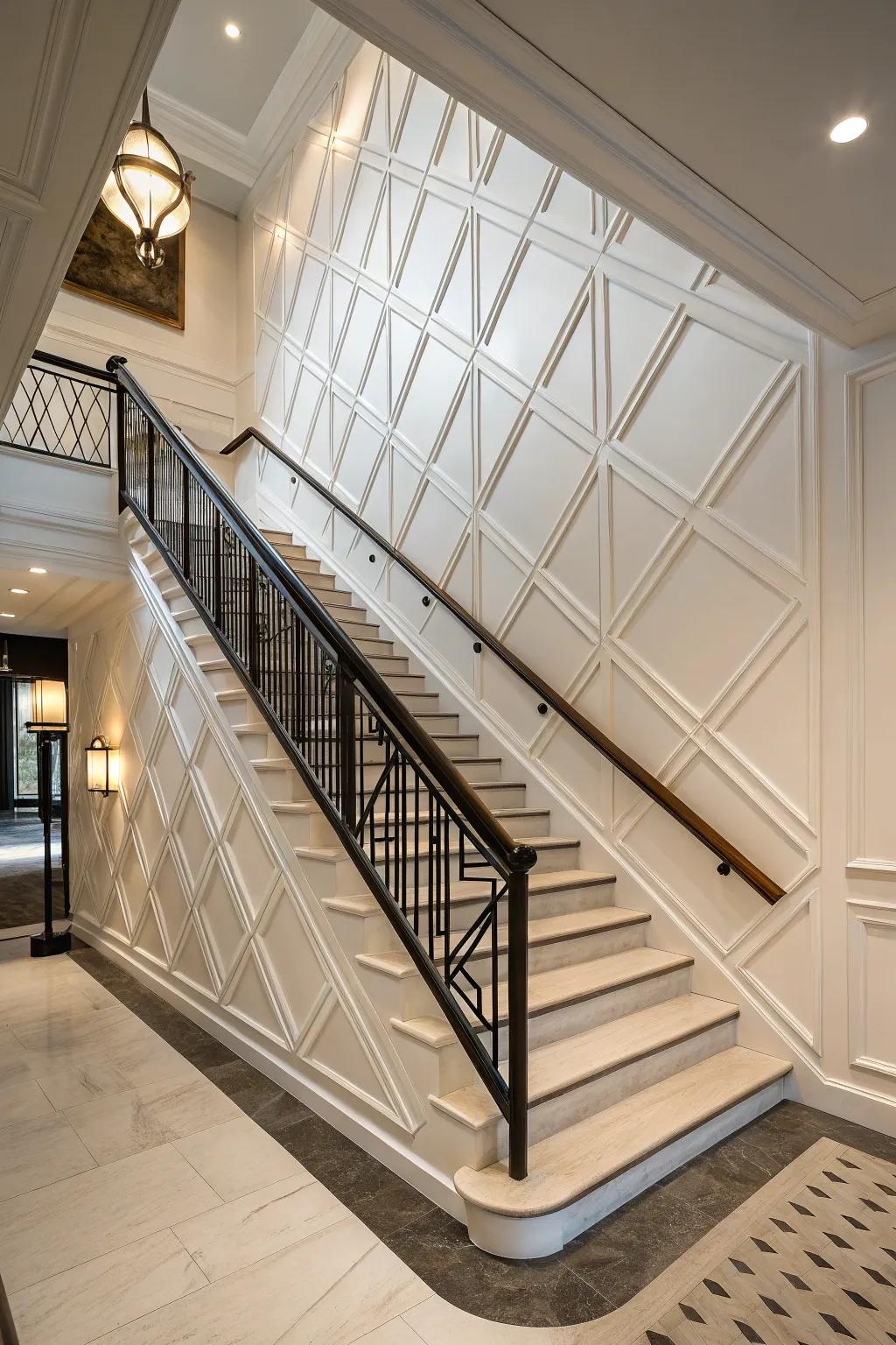 Angled finishes create a bold and modern statement.