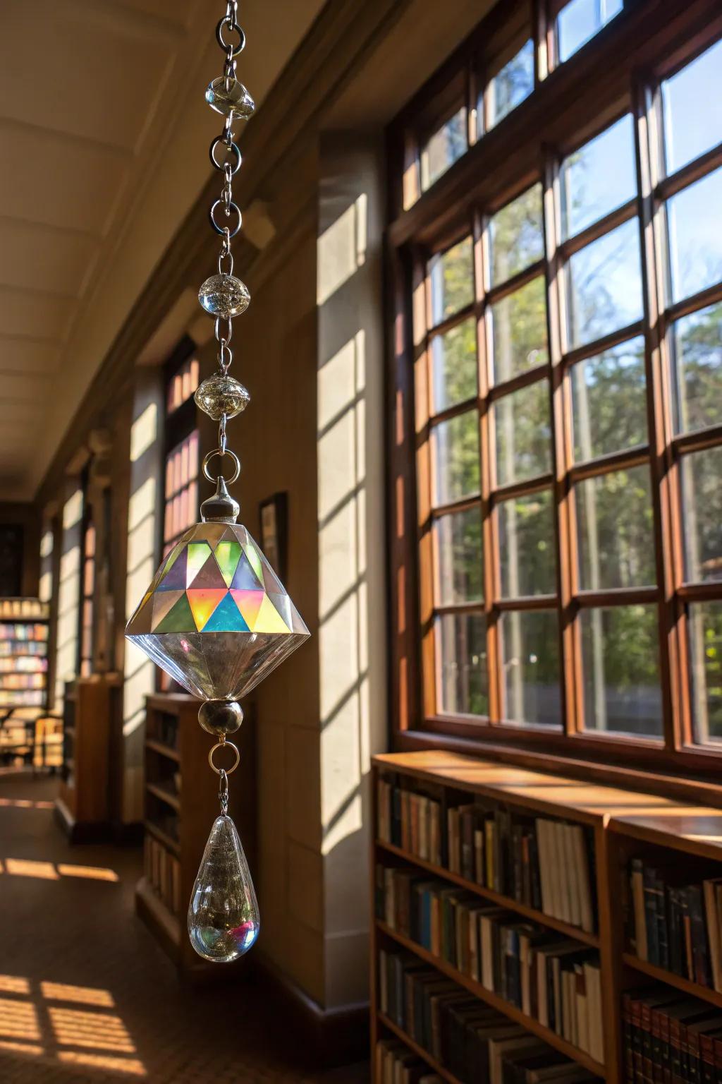 Mirrored light catchers create mystical reflections.